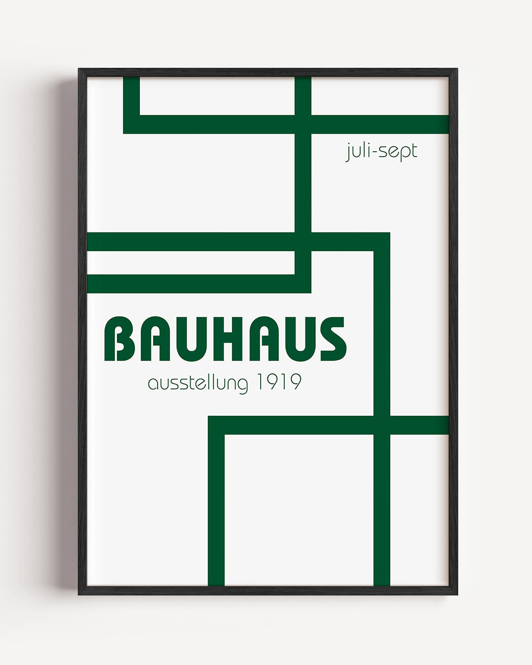 Lijnen en vlakken – staande Bauhaus poster als wanddecoratie
