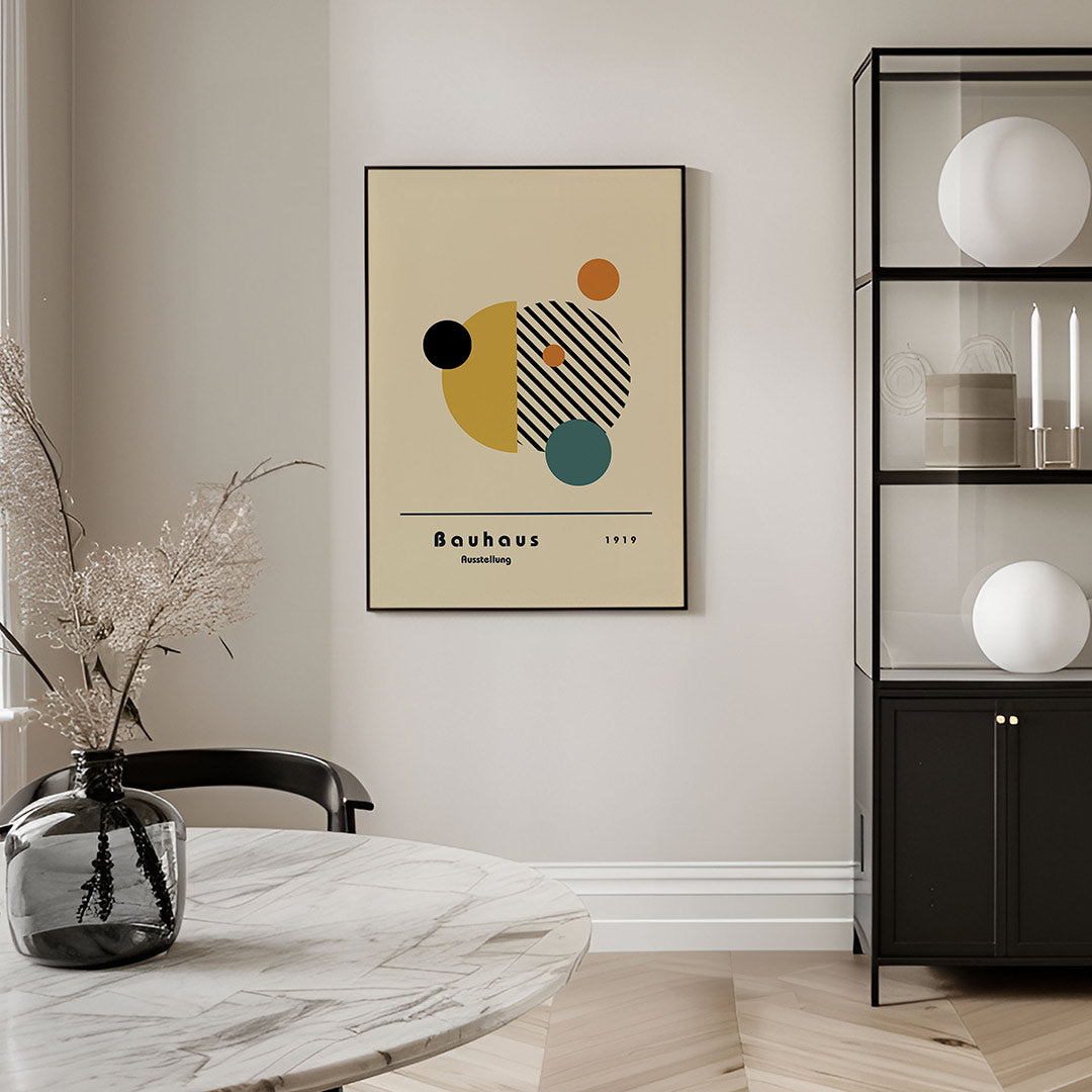 Vormen en vlakkenspel – geometrische Bauhaus poster in staand formaat