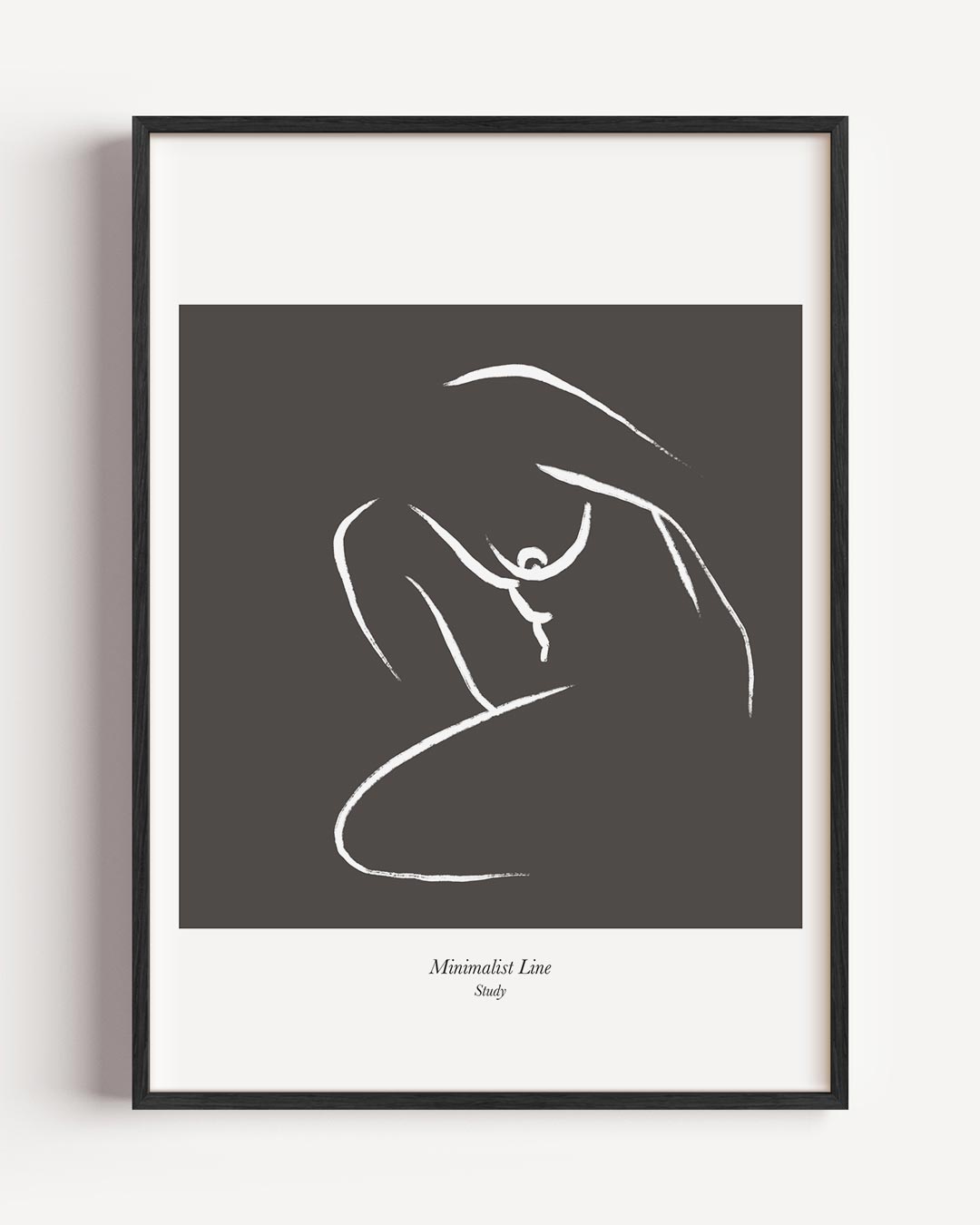 Minimalistische Lijnkunst – lijntekening portret poster als wanddecoratie