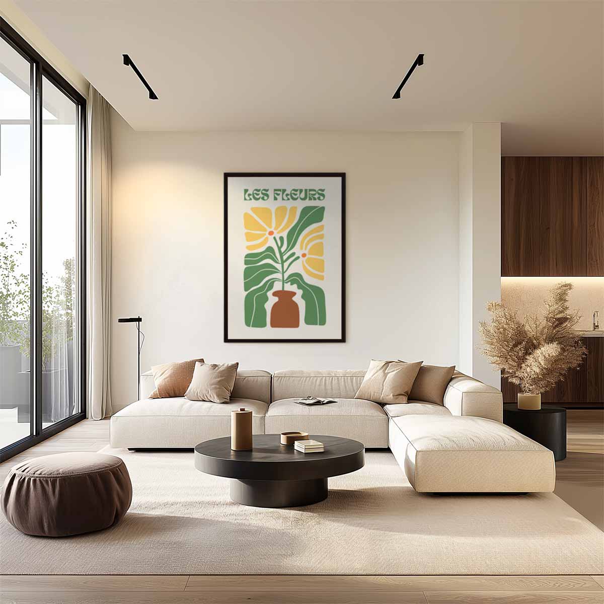 Bloemen in Vaas kunstposter – staand kunstwerk voor modern interieur