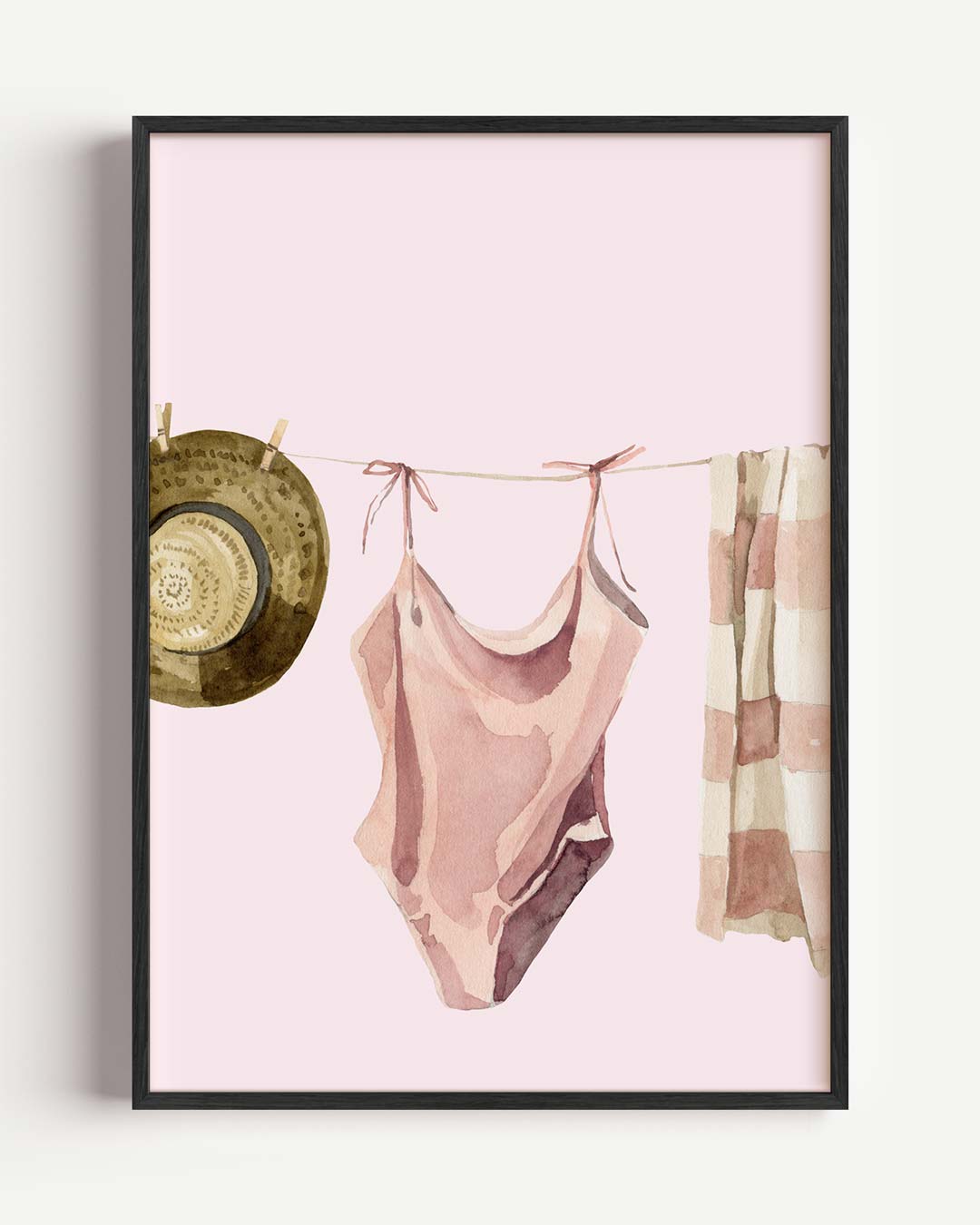 Strandkleding – zeedieren portret poster als wanddecoratie