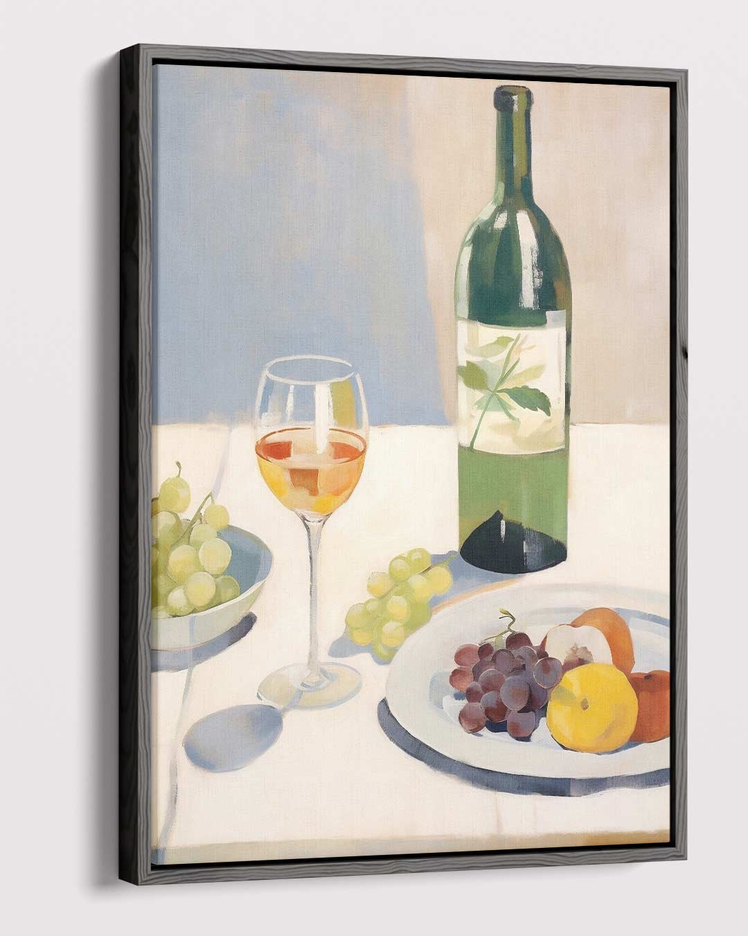 Stilleven met Wijn en Vruchten – dibond kunstwerk als wanddecoratie