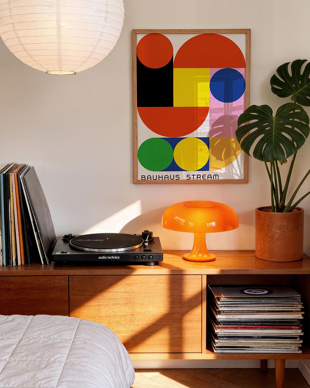 Vormen en kleurvlakken – moderne Bauhaus wandkunst als poster