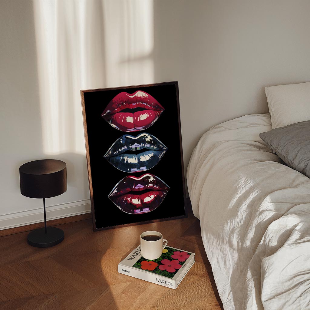 Stijlvolle Lippen – staande Popart wanddecoratie van WallArtistic
