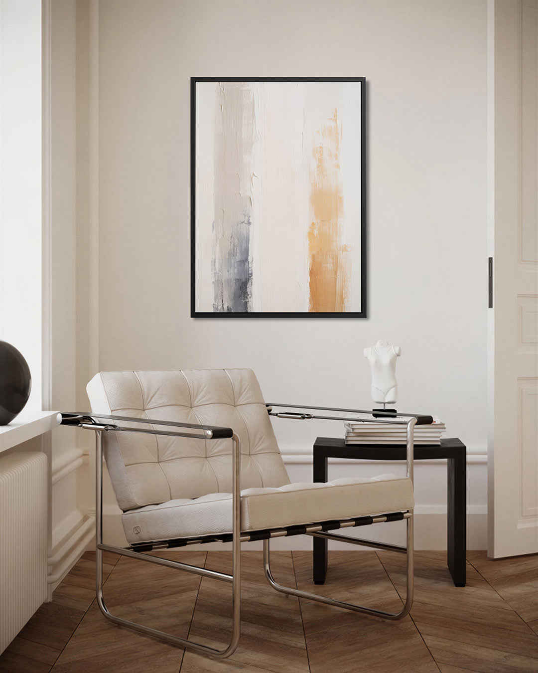 Verticale kleurenstrepen – staand wanddecoratie kunstwerk