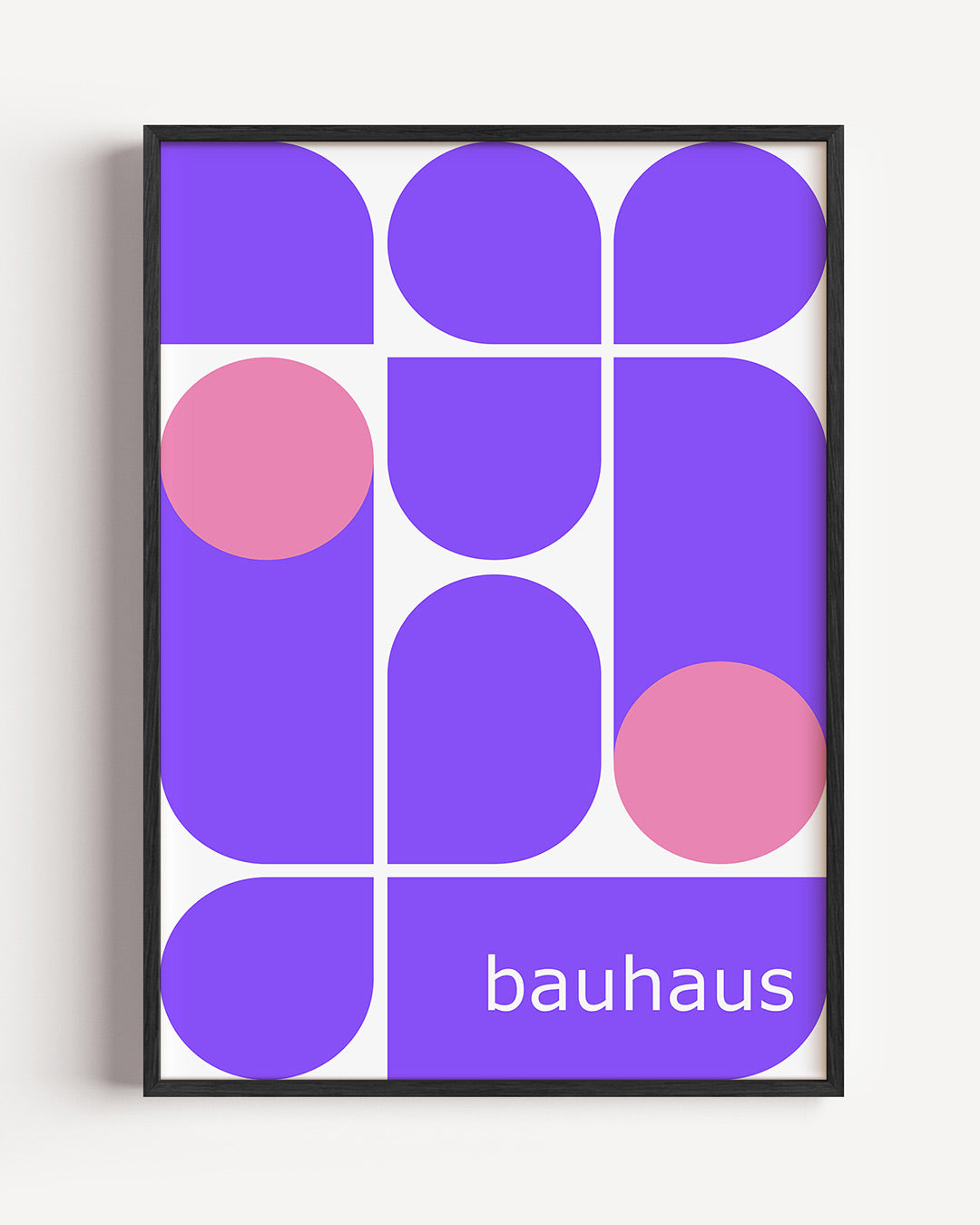Vormen en vlakken – staande Bauhaus poster als wanddecoratie