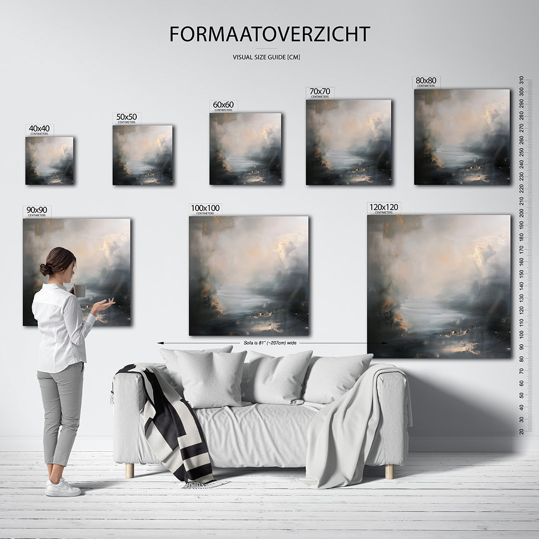 Dromerige kleurencompositie kunstwerk – materiaalweergave – dit werk toont een vloeiende mengeling van zachte kleuren en