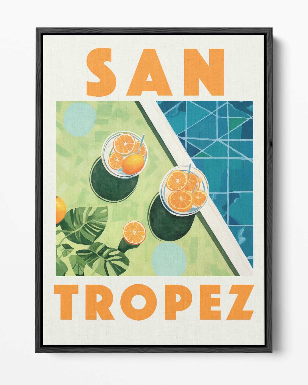 Zonnige St. Tropez Droom – portret kunstwerk als wanddecoratie