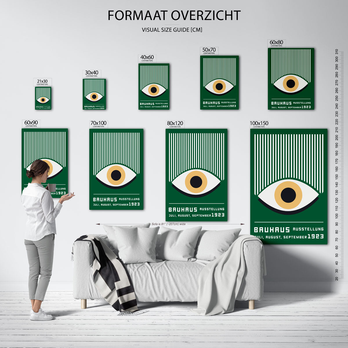  – Bauhaus poster als moderne geometrische wanddecoratie
