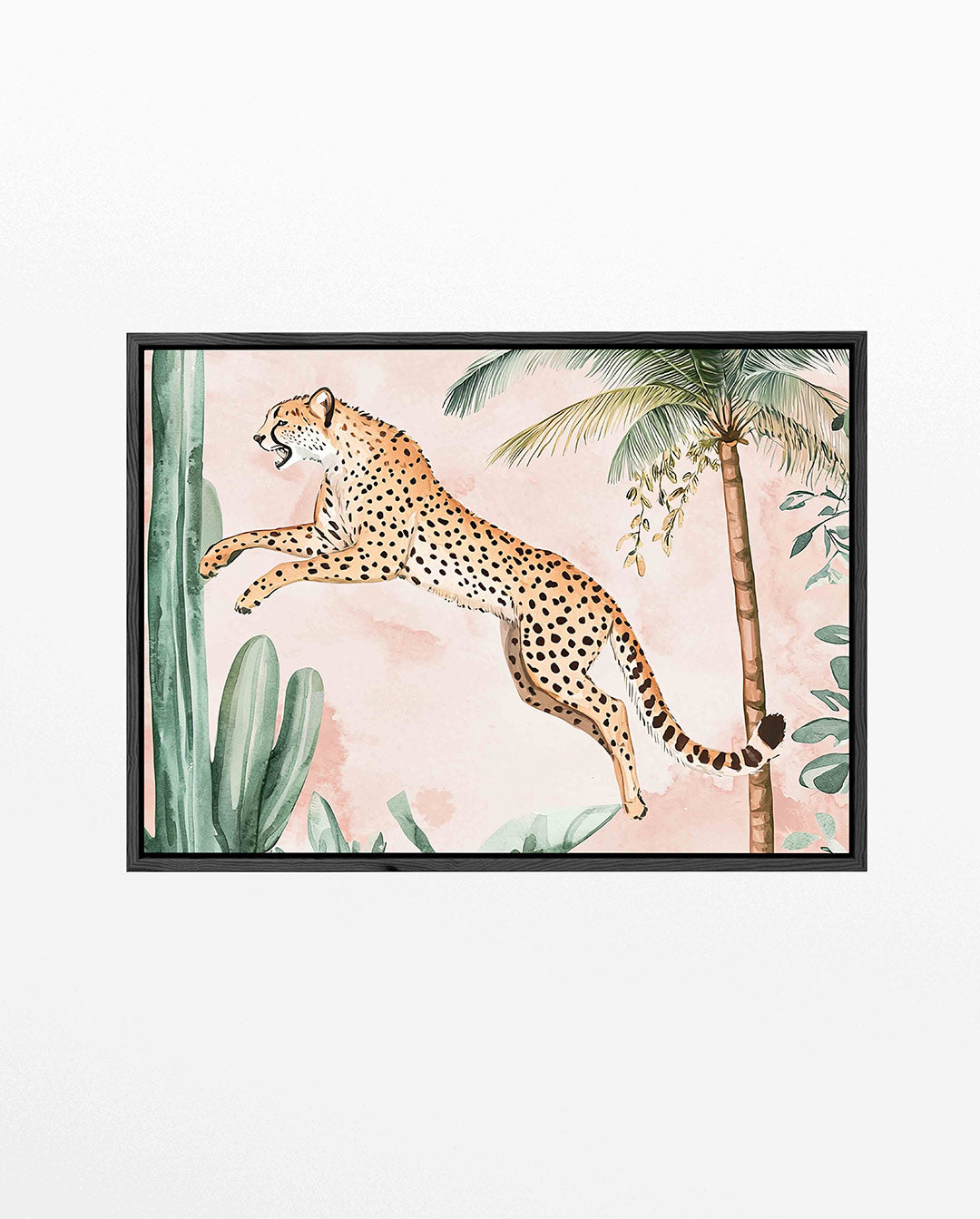 Springende luipaard – liggend dieren kunstwerk