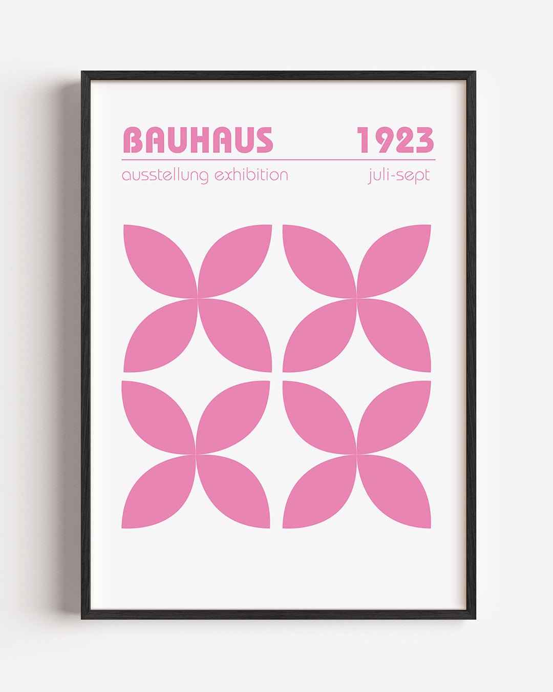 Vormritme en kleur – staande Bauhaus poster als wanddecoratie