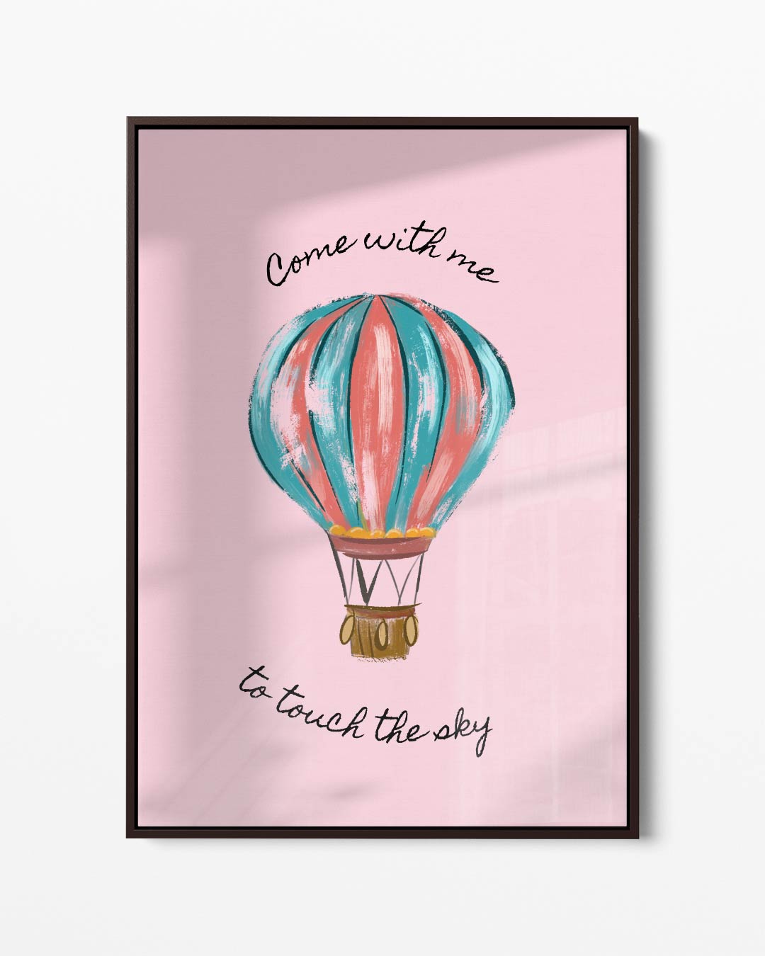 Dromerige Luchtballon Wanddecoratie – portret kunstwerk als wanddecoratie