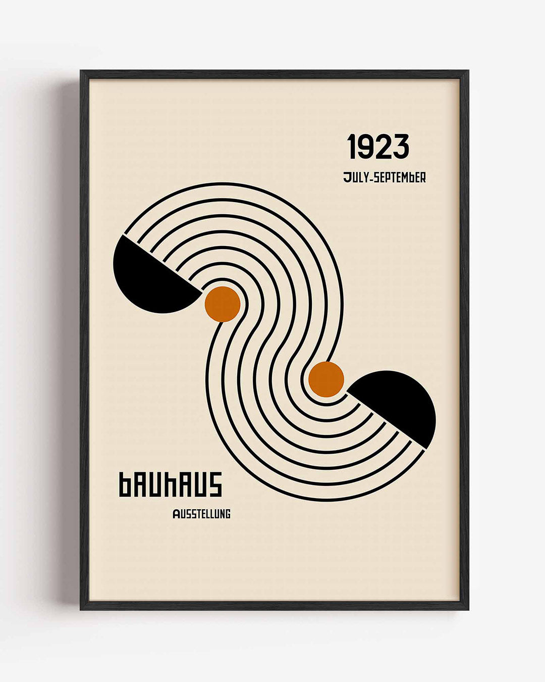 Lijnenspel en vormen – staande Bauhaus poster als wanddecoratie