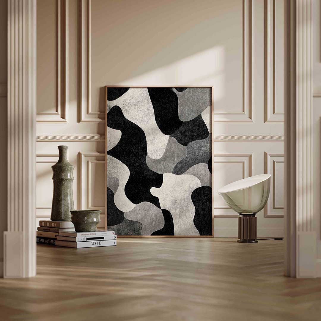 Abstracte vormen – staande abstracte wanddecoratie van WallArtistic