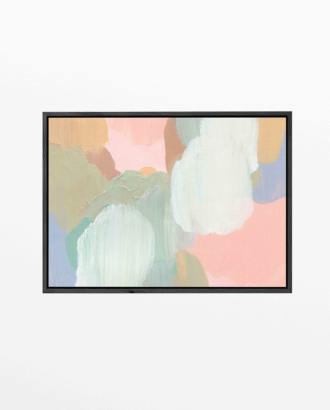 Zachte kleurencompositie – Organische – liggend wanddecoratie kunstwerk