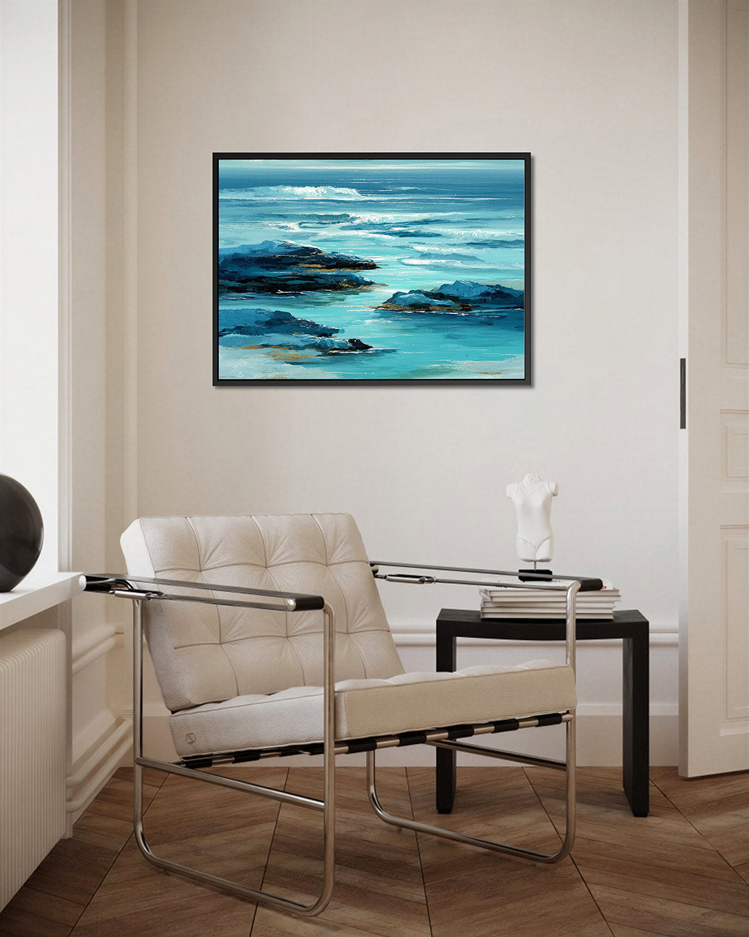 Zeezicht compositie – kunstwerk op canvas, dibond of plexiglas