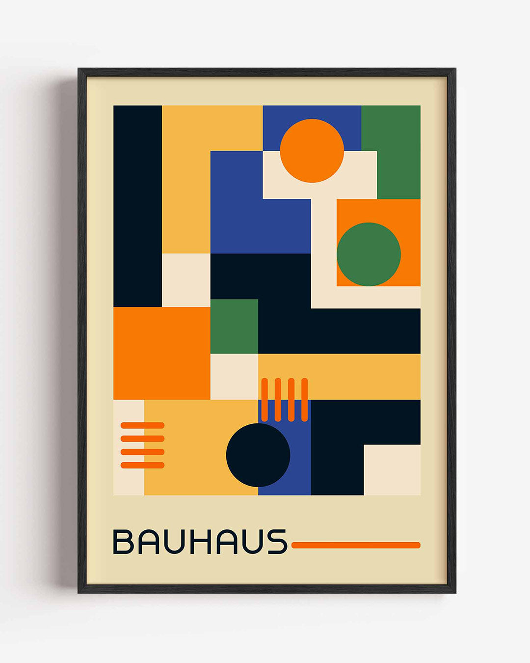 Vormen en vlakkenspel – staande Bauhaus poster als wanddecoratie