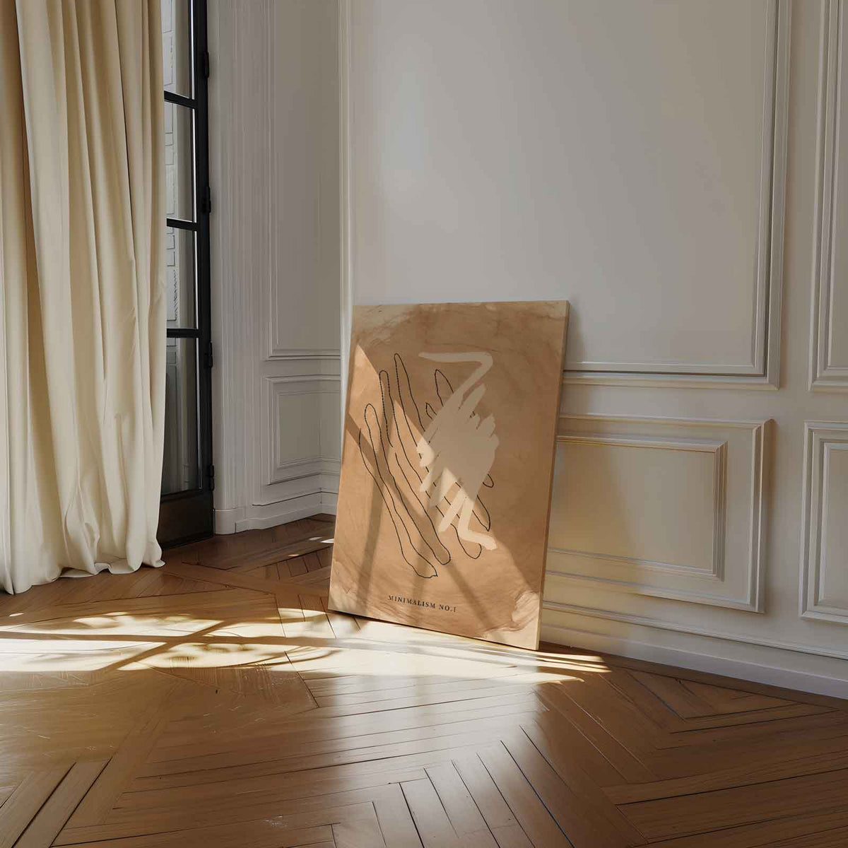 Minimalisme No.1 – canvas wanddecoratie in portret formaat