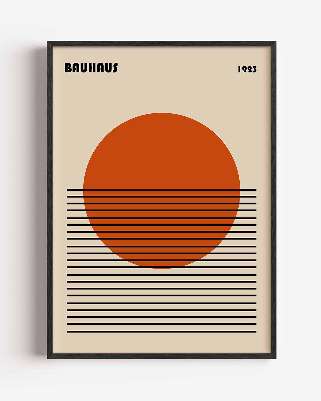 Vorm en lijnen – staande Bauhaus poster als wanddecoratie