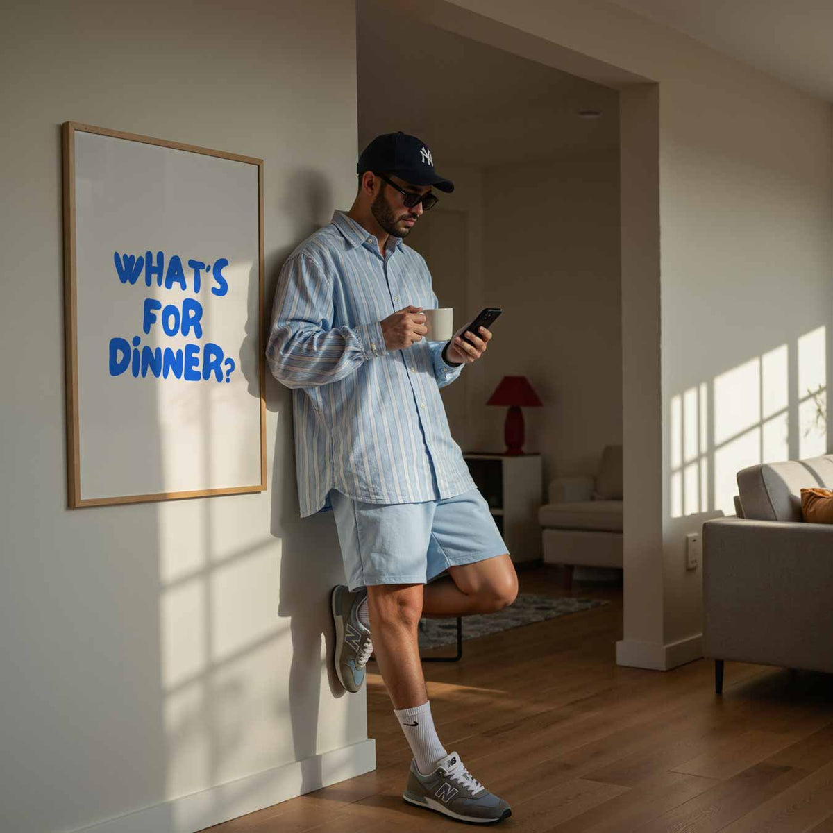 What's for Dinner? – staande quote wanddecoratie van WallArtistic