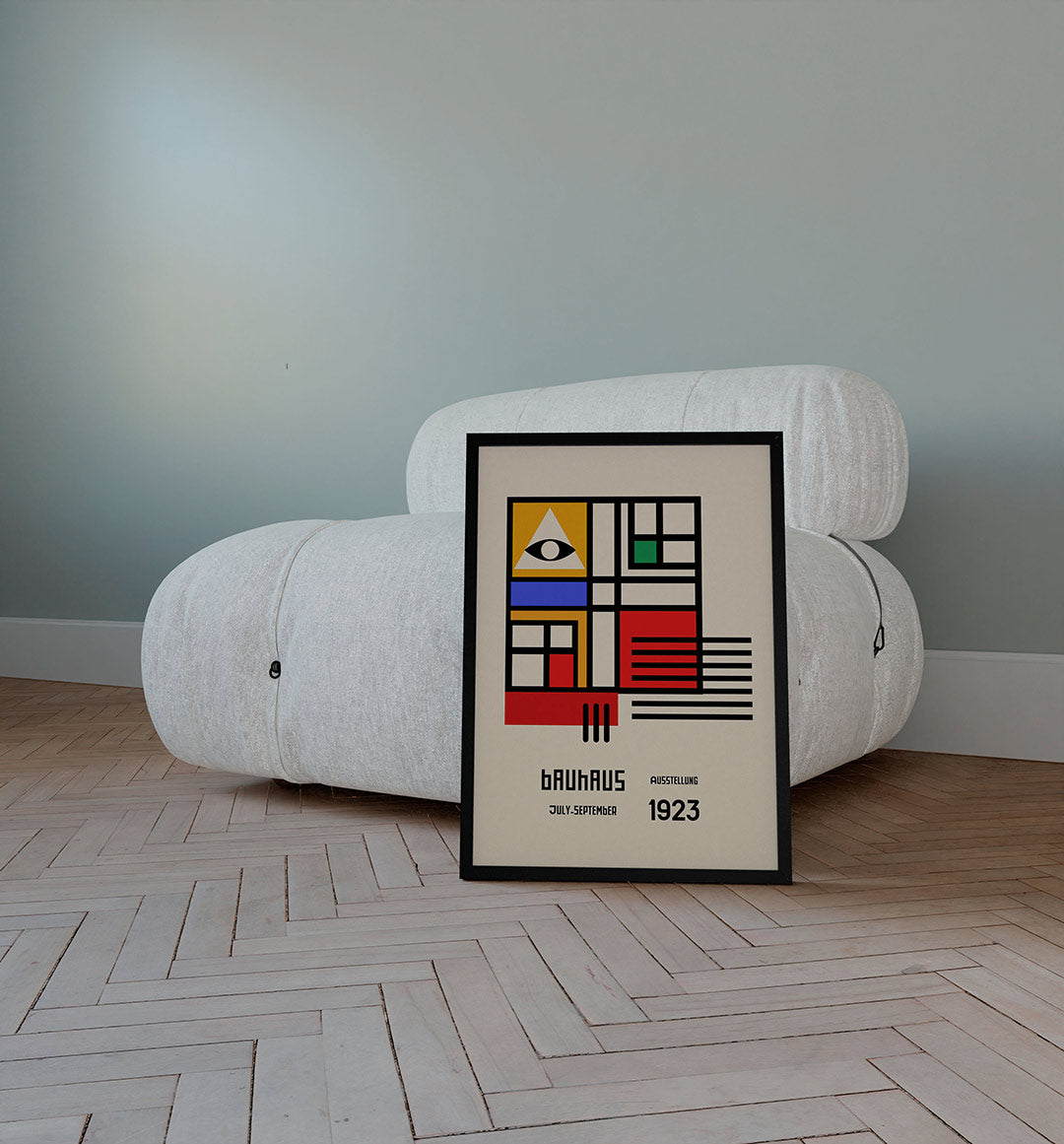 Vormen en vlakkenspel – staande Bauhaus poster voor aan de muur