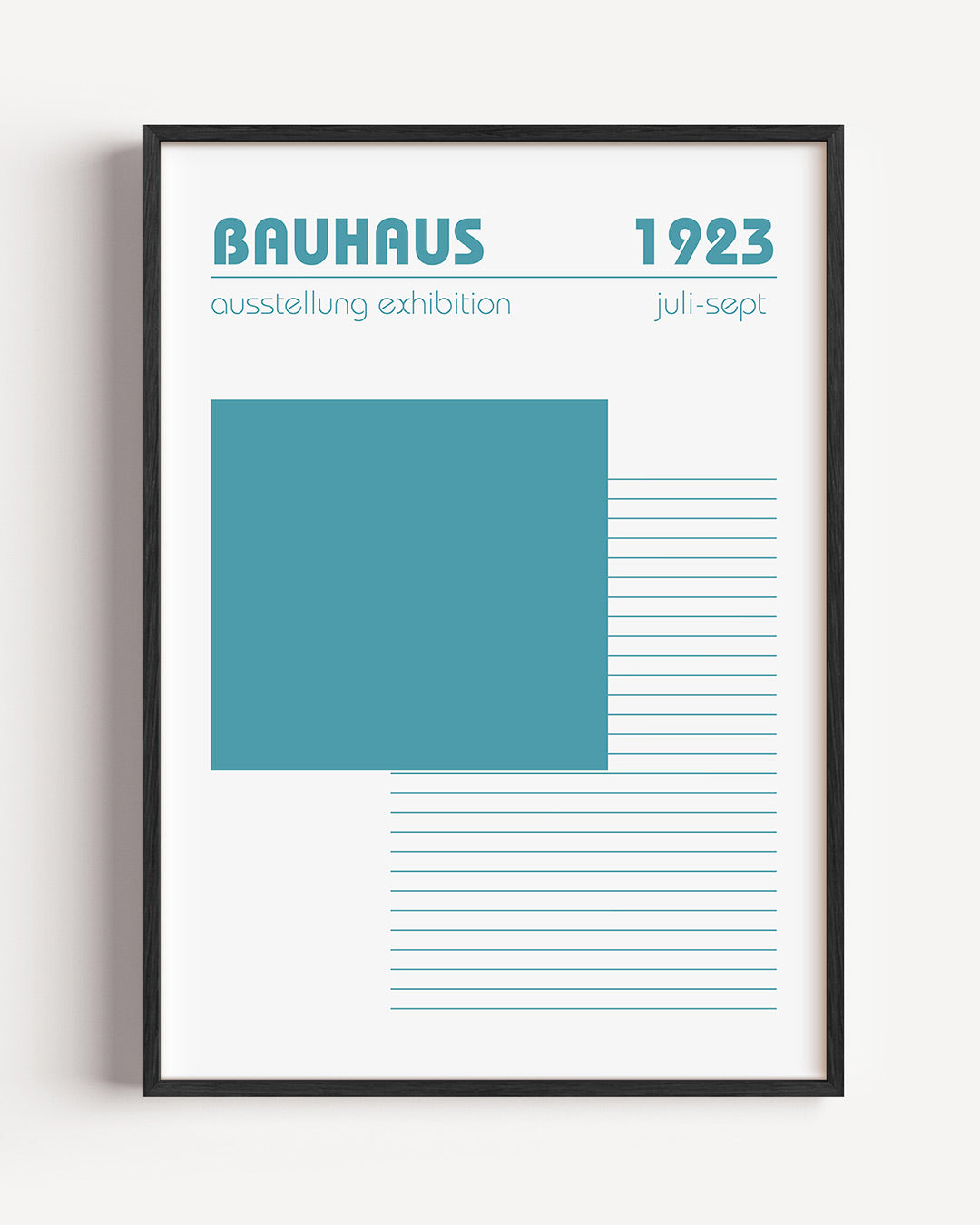 Vorm en lijnen – staande Bauhaus poster als wanddecoratie