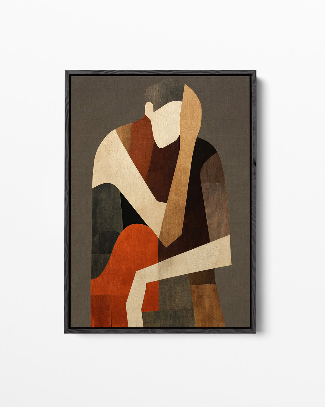 Geometrische figuren compositie – staand wanddecoratie kunstwerk