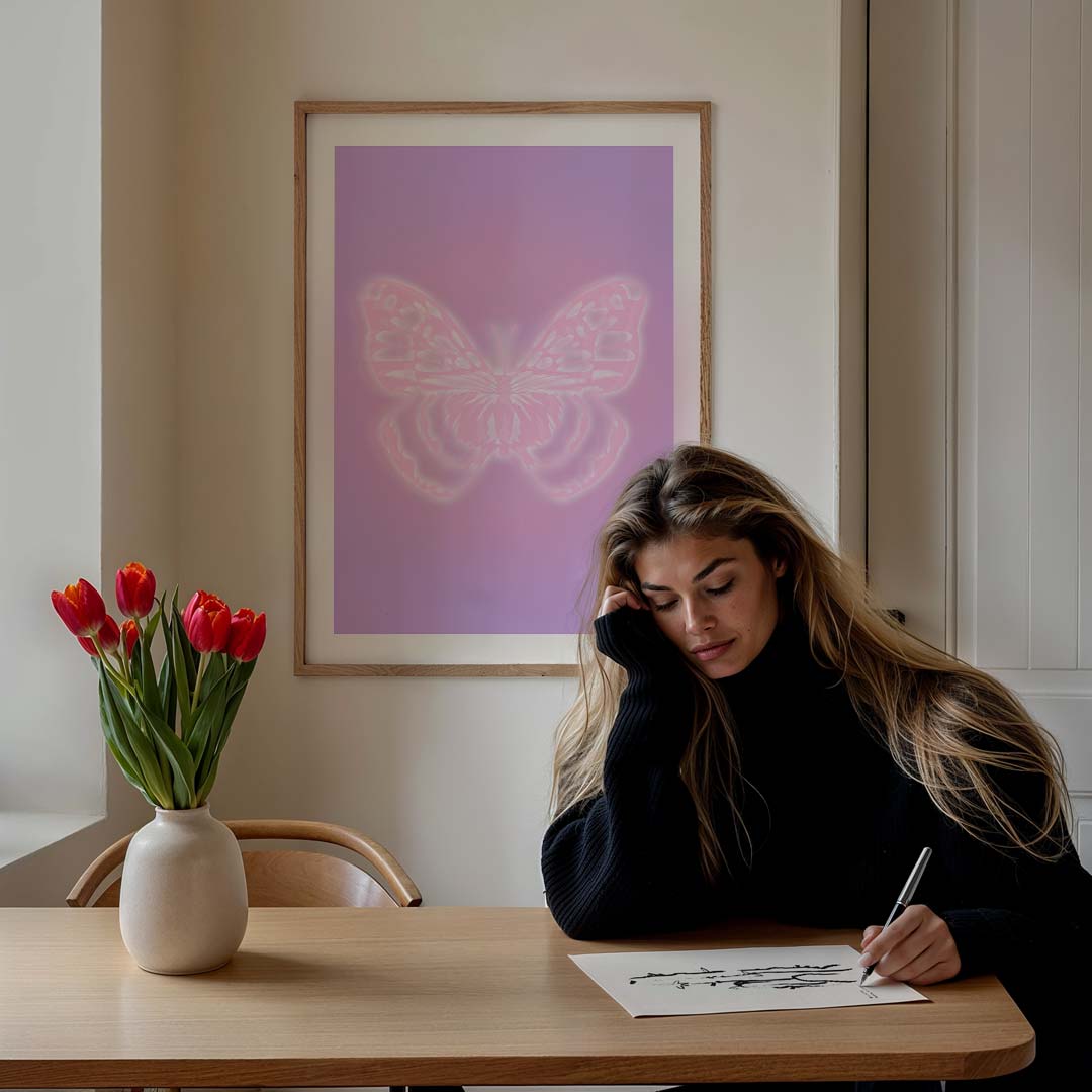 Betoverende Vlinderposter – staande muurposter voor een modern interieur