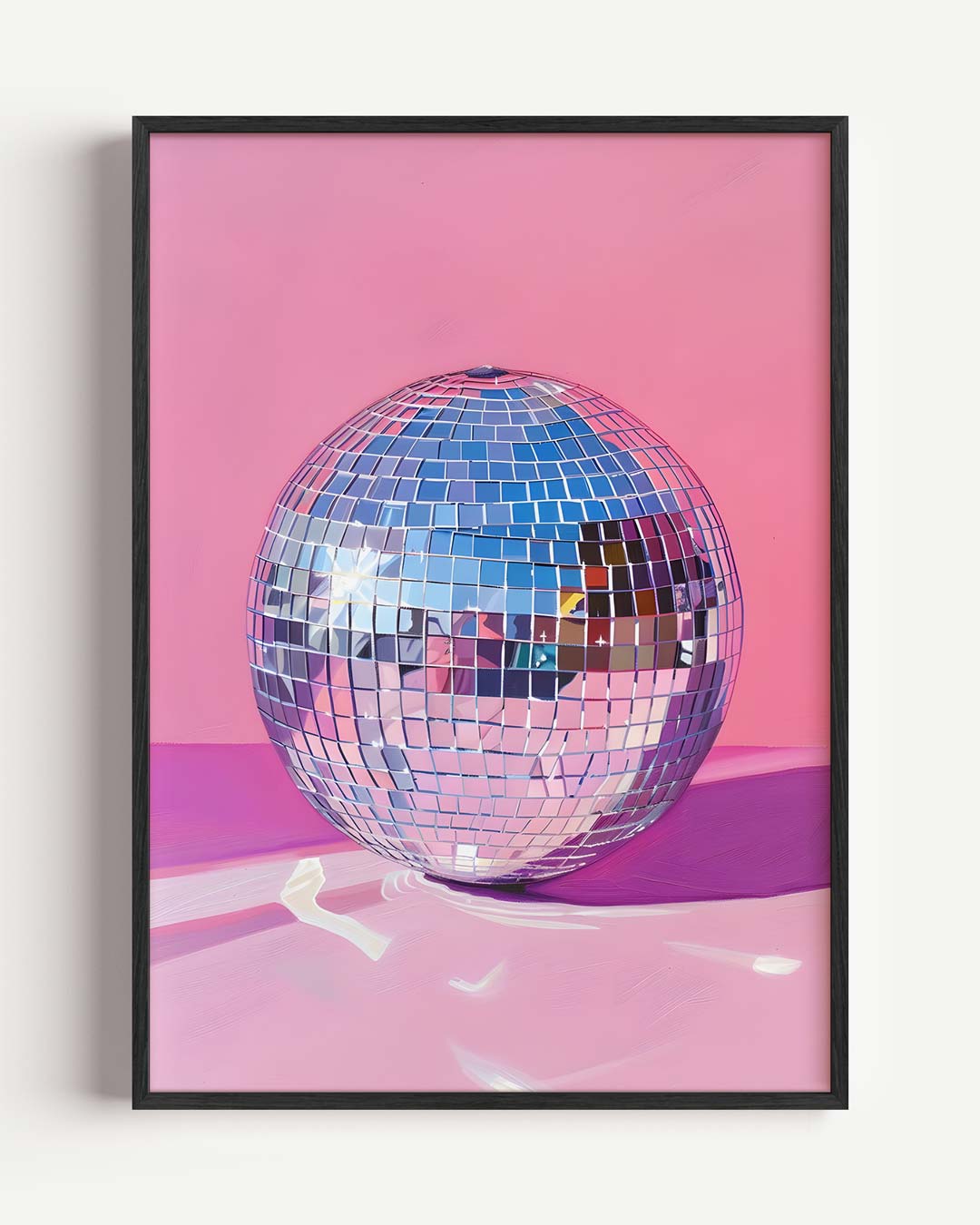Sprankelende Discobal – Popart en Streetart portret poster als wanddecoratie
