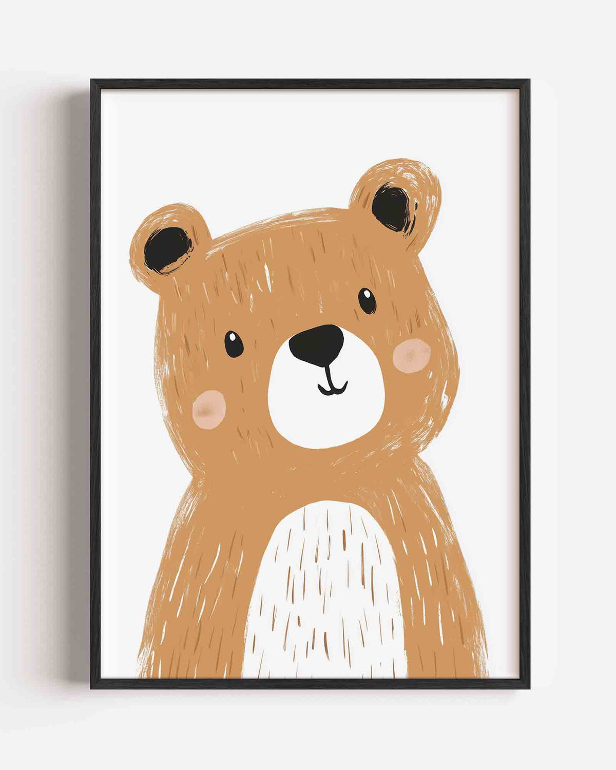 Schattige beer – kids portret poster als wanddecoratie