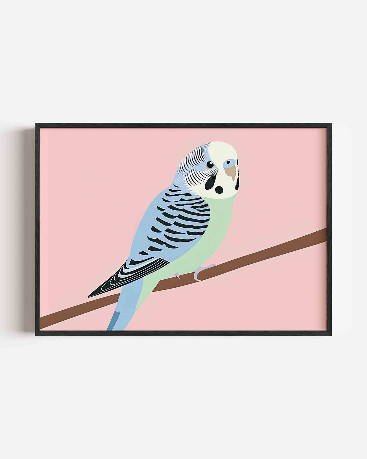 Parkiet op tak – dieren landscape poster als wanddecoratie