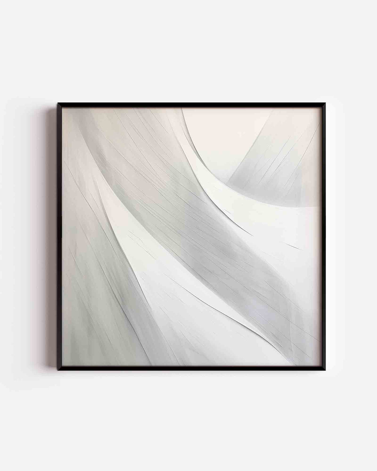 Vloeiende lijnen – zacht abstracte vierkante poster als wanddecoratie