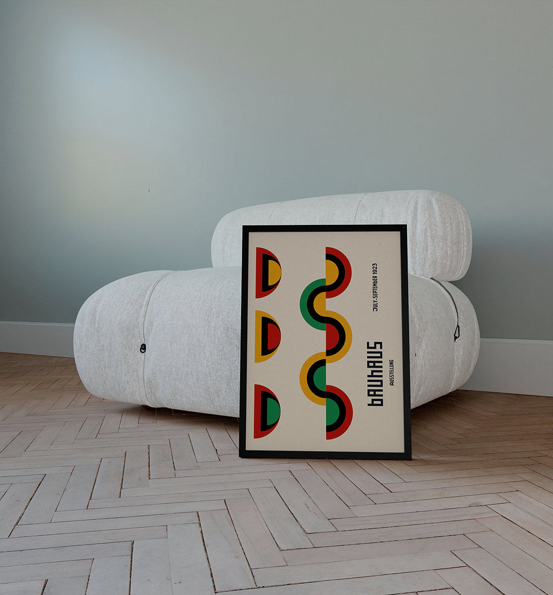 Vormen en vlakken – staande Bauhaus poster voor aan de muur