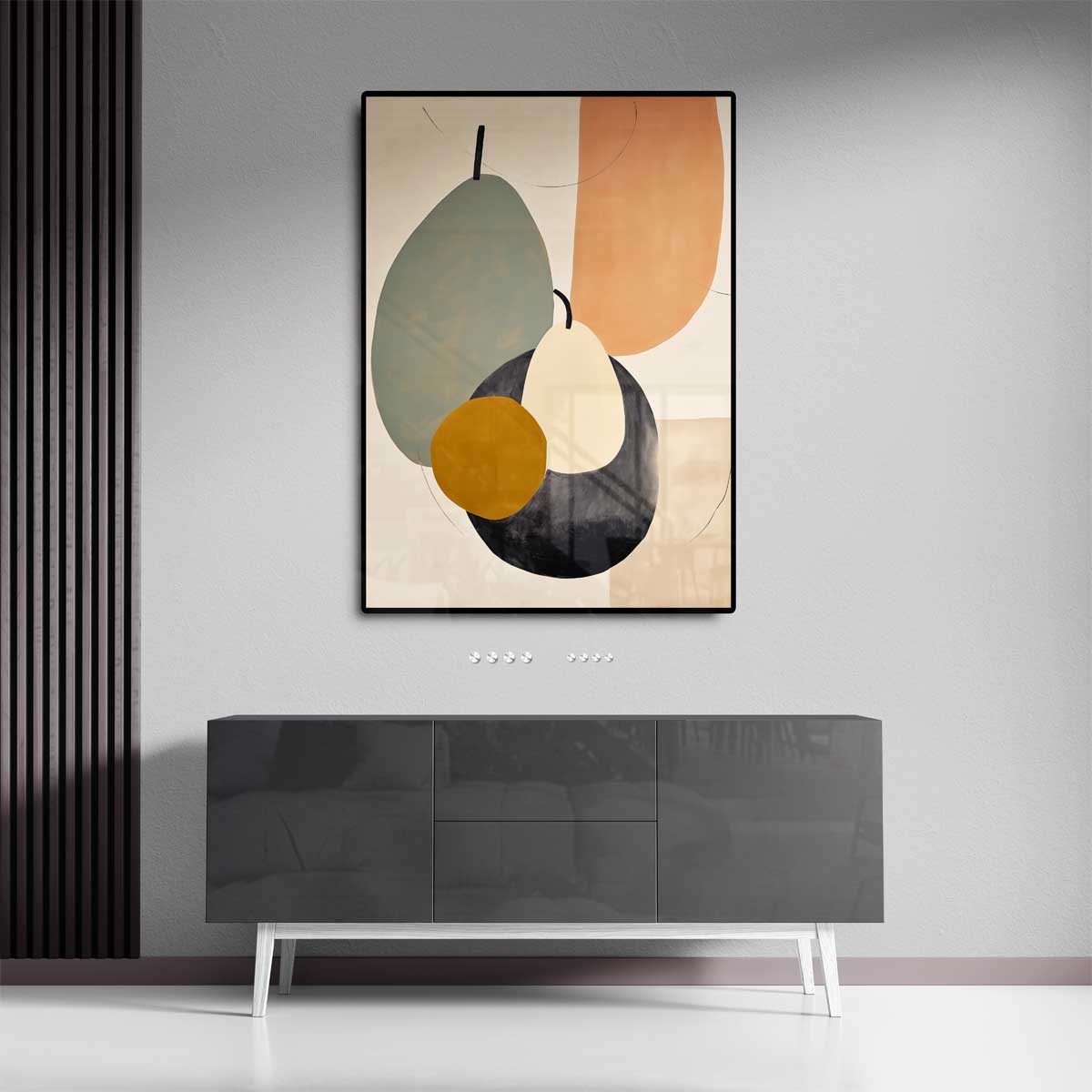 Organische Harmonie in Pastel – staand kunstwerk voor modern interieur