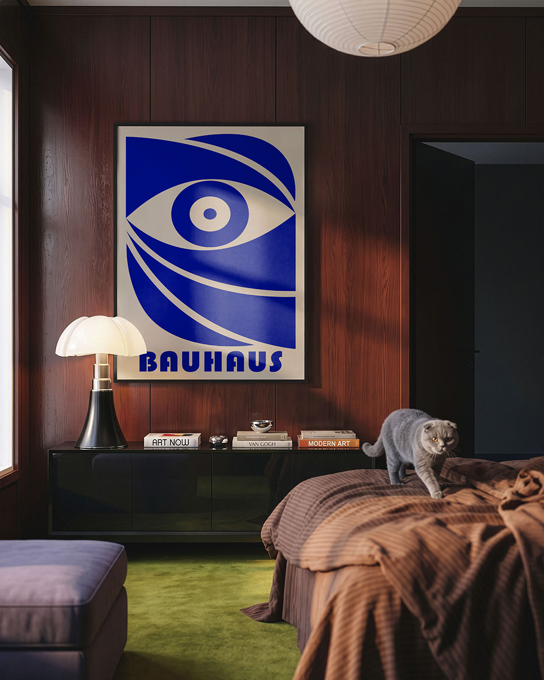 Vorm en kleur – geometrische Bauhaus poster in staand formaat