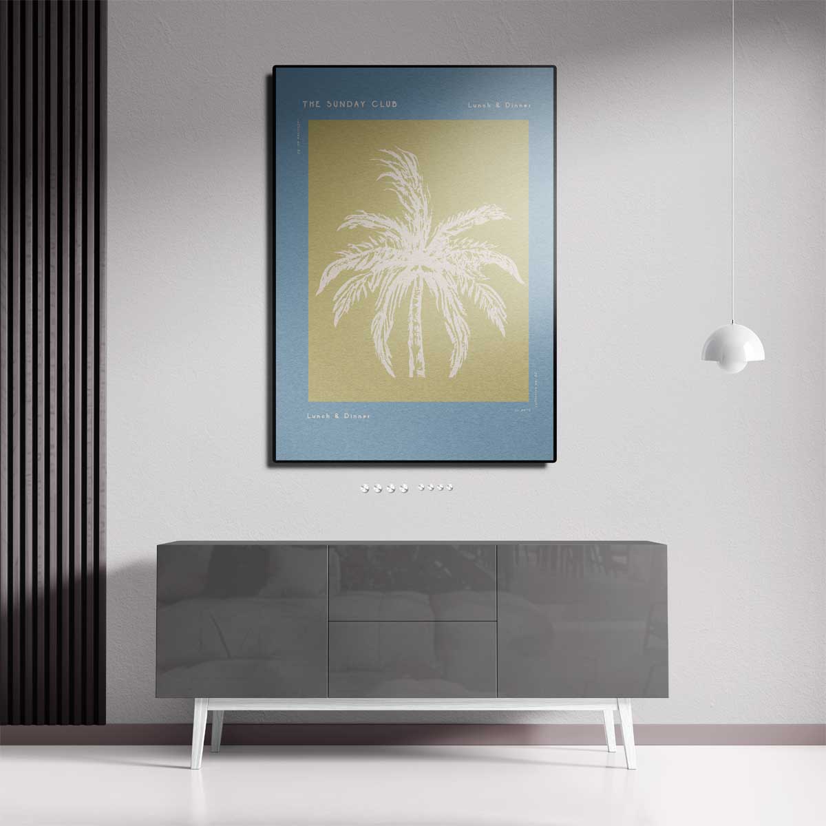 Tropische Palmboom Kunstprint – canvas kunstwerk als wanddecoratie