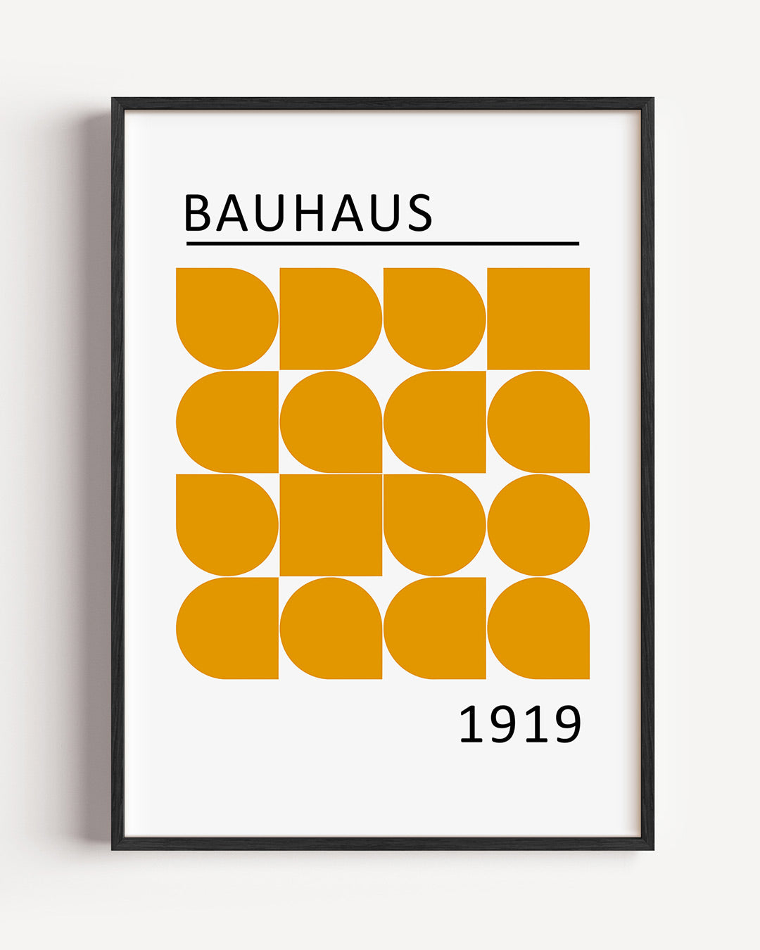 Vormen en vlakken – staande Bauhaus poster als wanddecoratie
