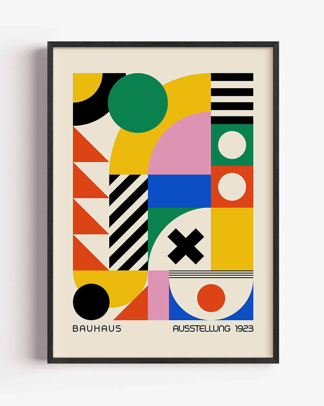 Vormen en vlakkenspel – staande Bauhaus poster als wanddecoratie