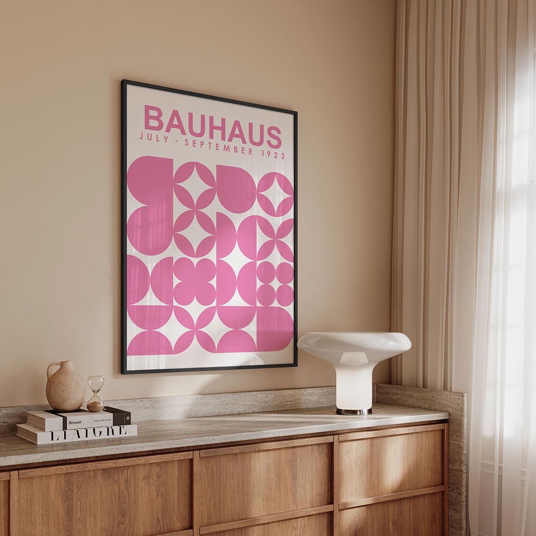 Vormen en vlakken – geometrische Bauhaus poster in staand formaat