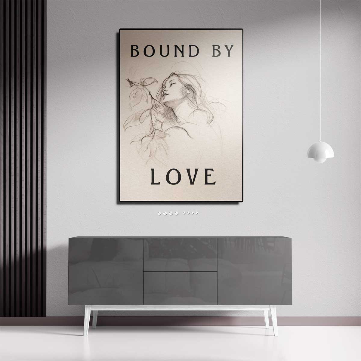 Gevangen in Liefde – dibond kunstwerk als wanddecoratie
