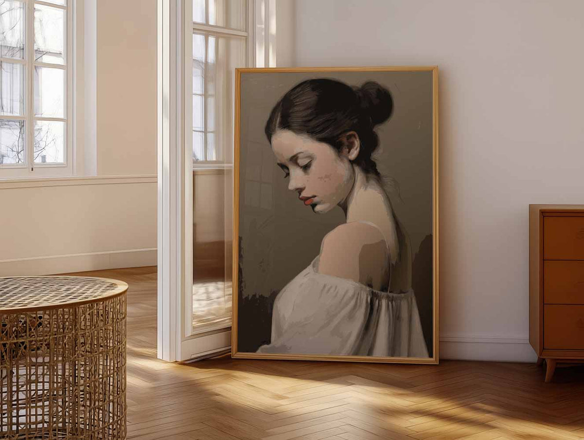 Elegante Portretposter – vrolijke paasillustratie als portret poster