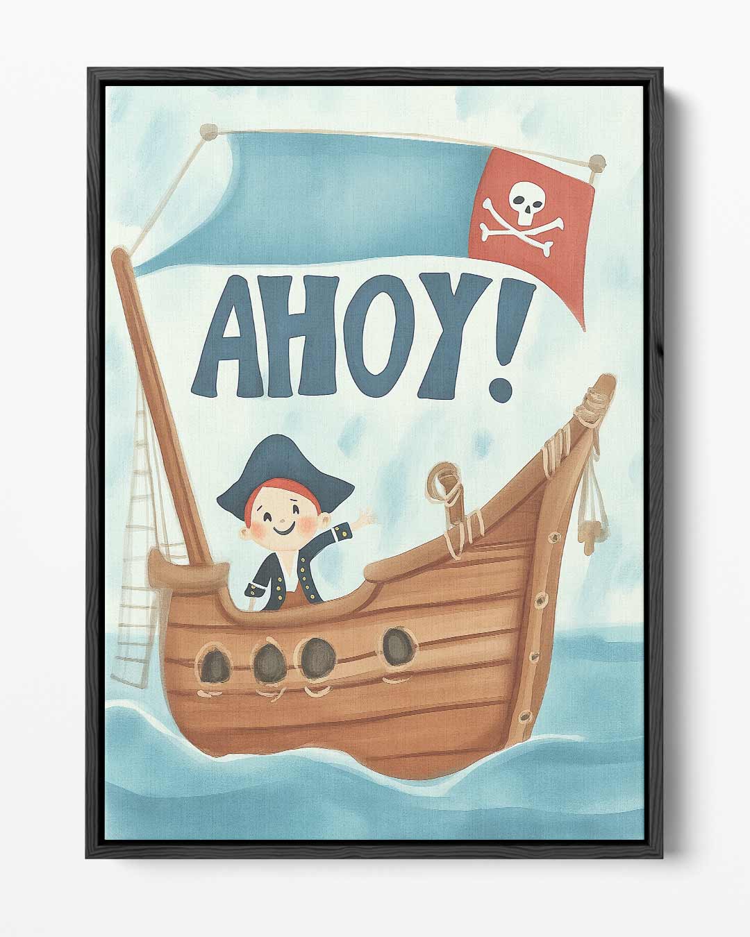 Piratenpret op Zee – portret kunstwerk als wanddecoratie