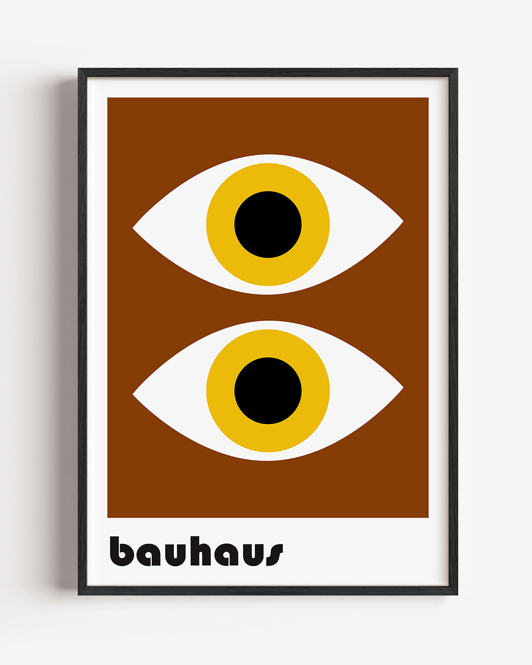 Oogvormen en kleur – staande Bauhaus poster als wanddecoratie