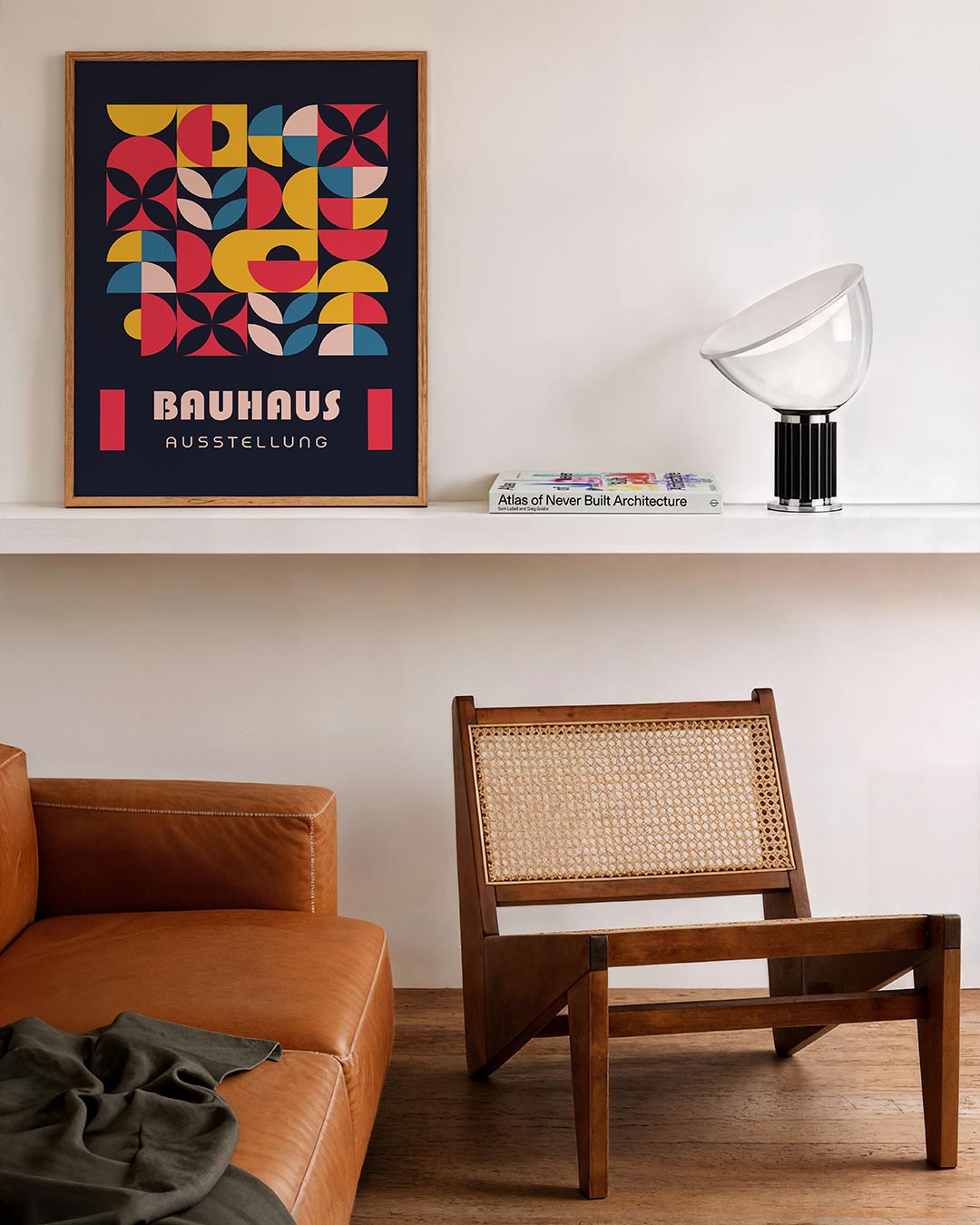 Vormritme en kleur – staande Bauhaus poster voor aan de muur