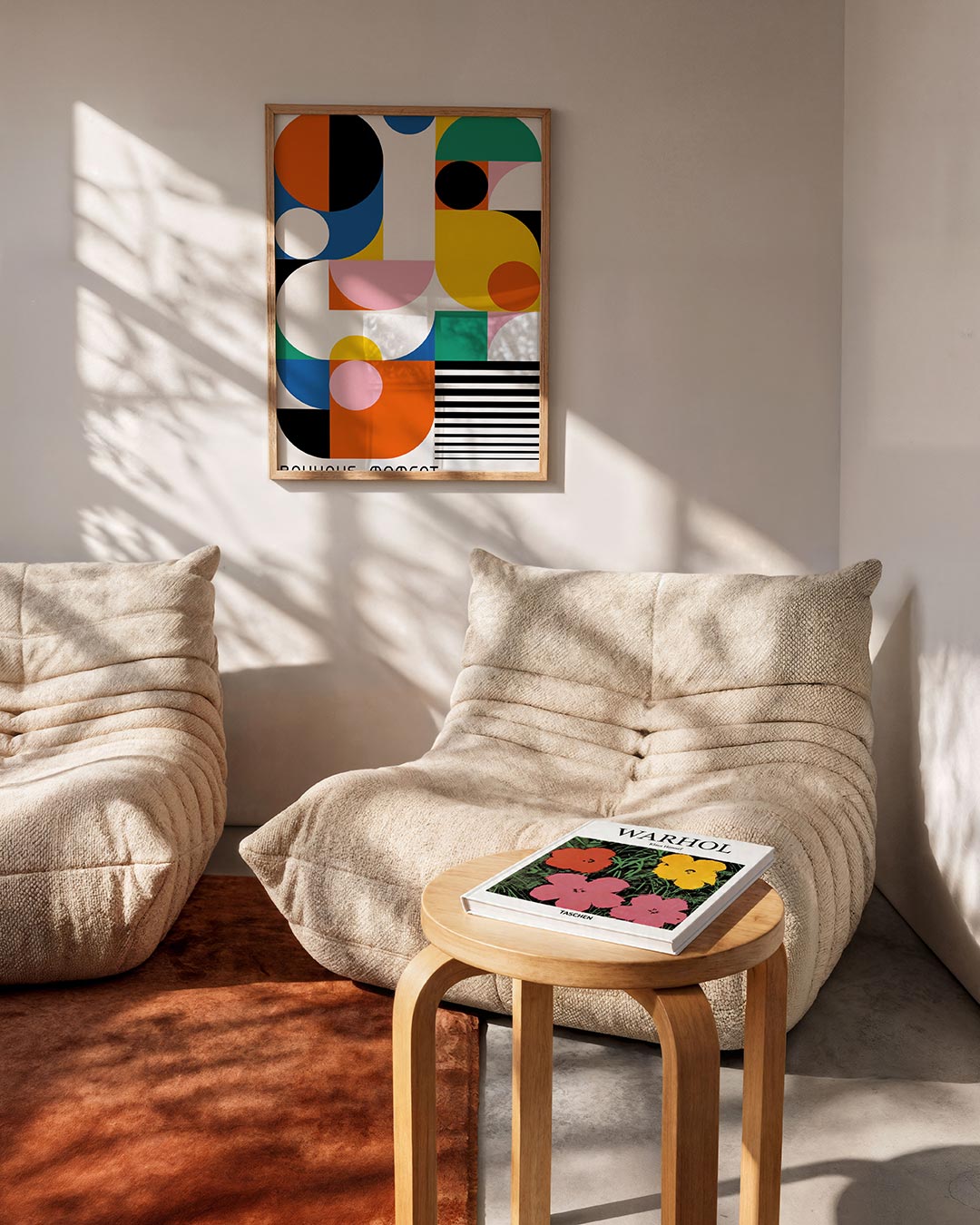 Vorm en kleur – geometrische Bauhaus poster in staand formaat