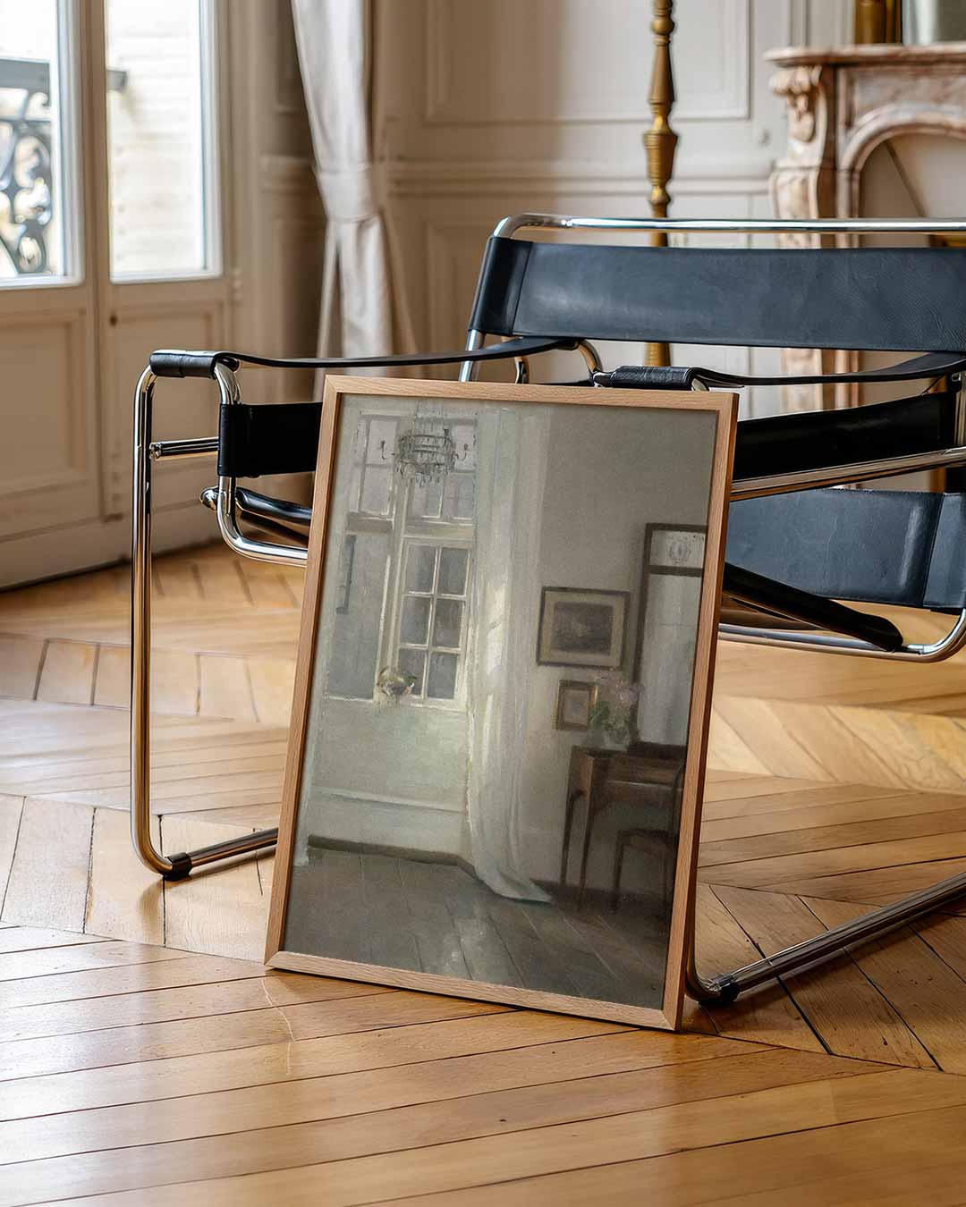 Rustieke Elegantie Interieur – klassieke wandkunst als portret poster