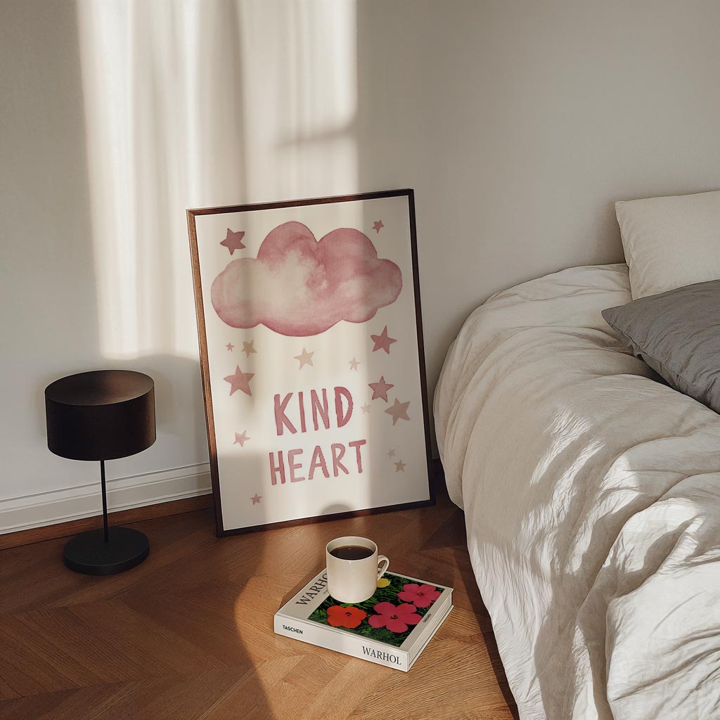 Dromerige Roze Wolk – kinderposter in staand formaat
