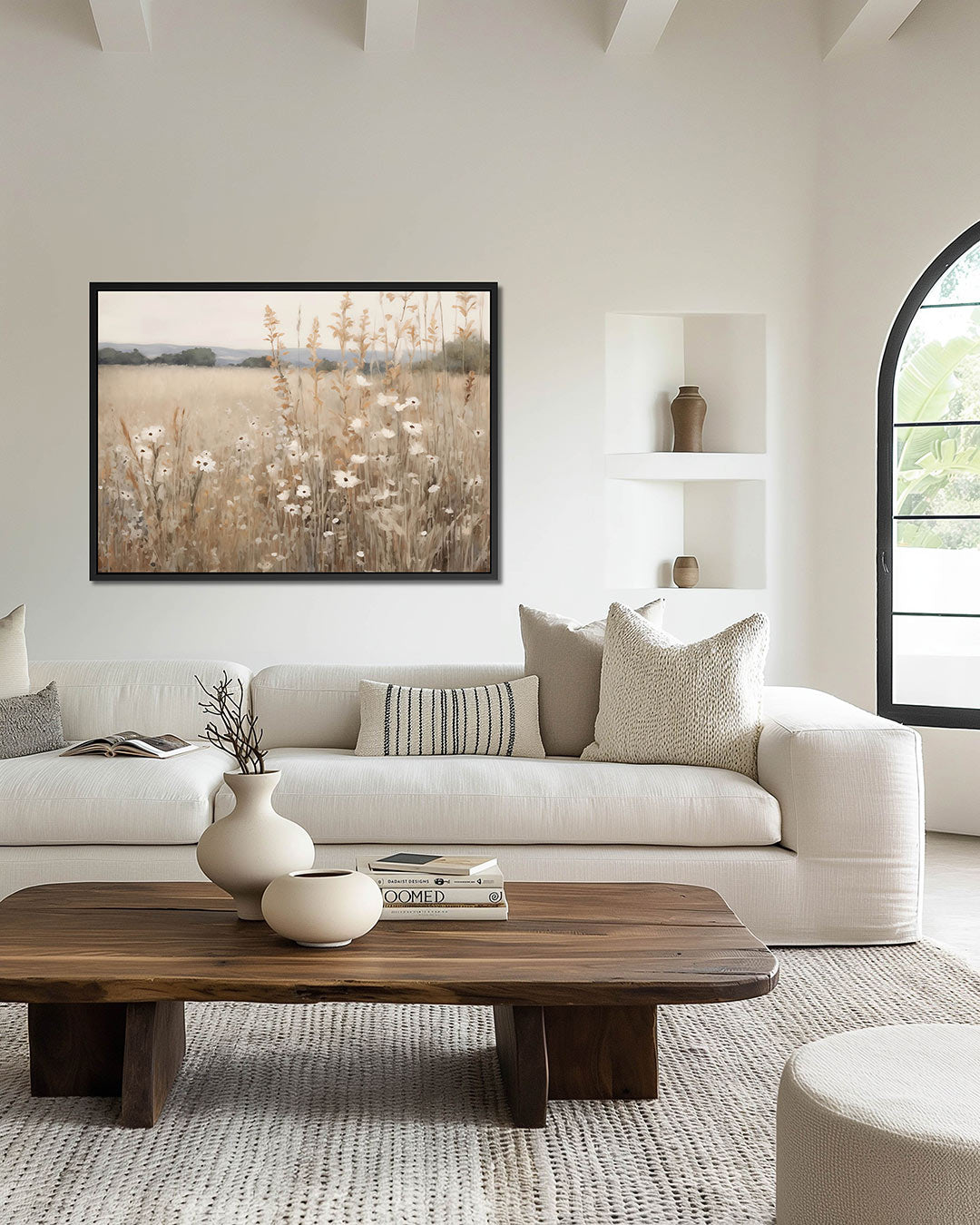 Zomerweide bloemen – wanddecoratie in interieur