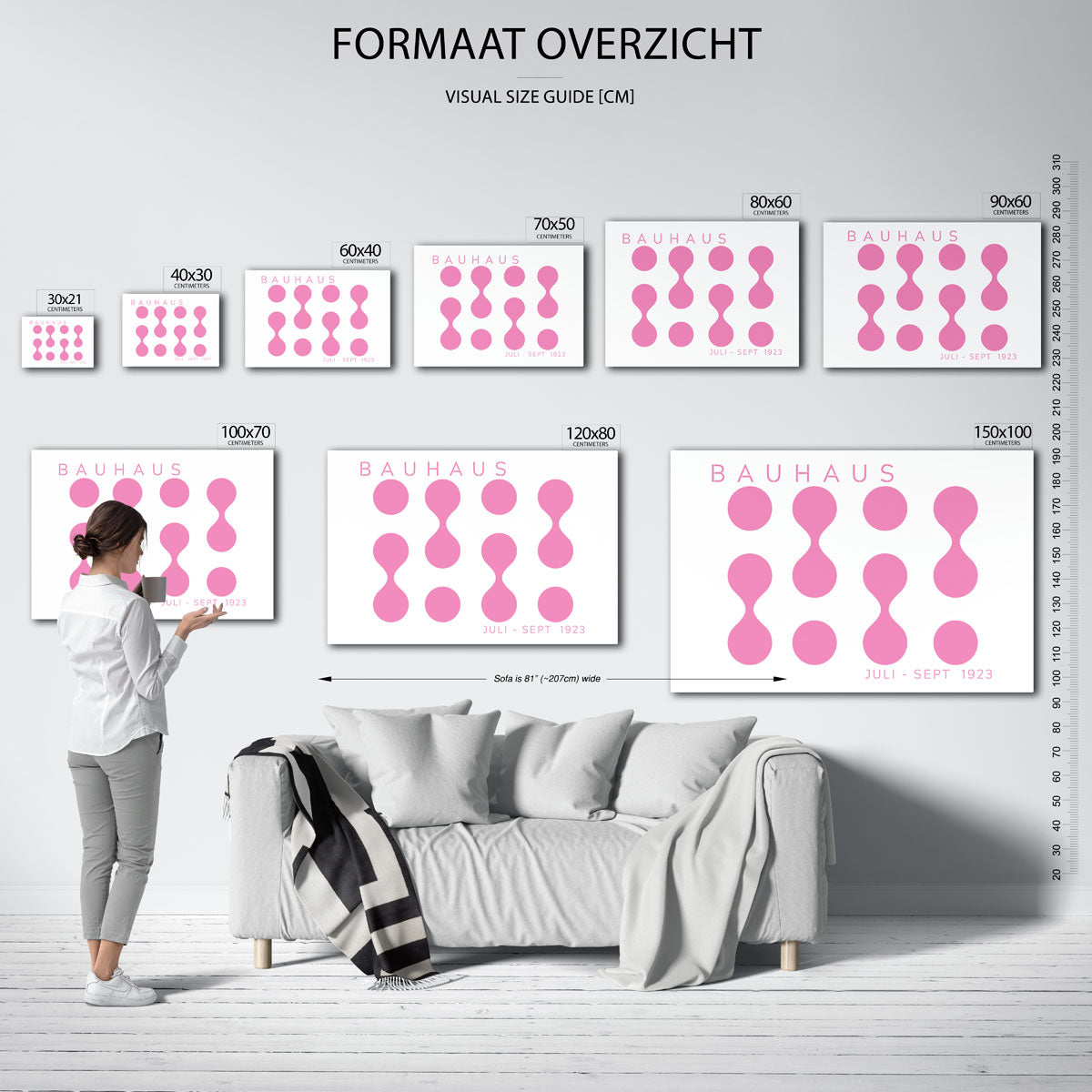 Vorm en ritme – Bauhaus poster als geometrische wanddecoratie