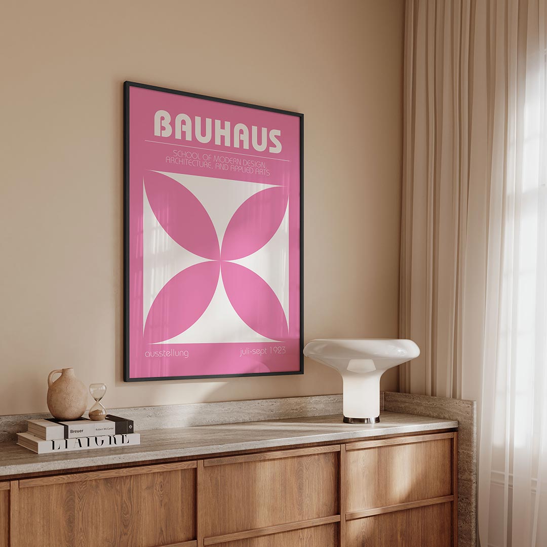 Vorm en kleur – geometrische Bauhaus poster in staand formaat